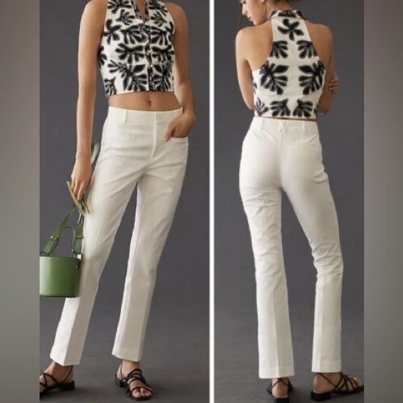 Anthropologie The Essential Slim Kick Flare Pants by Maeve - Picture 2 of 7